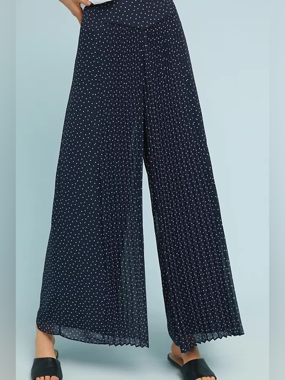 Polka Dot Pleated Crop Pants 🖤